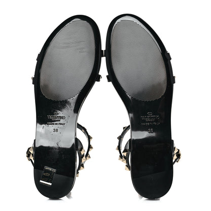 Valentino Garavani PVC Jelly Rockstud Caged Sandals 38 Black 5 of 8
