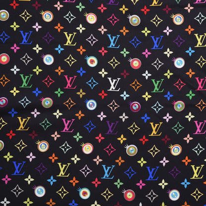 Louis Vuitton Silk Multicolor Eye Love Scarf Black 7 of 9