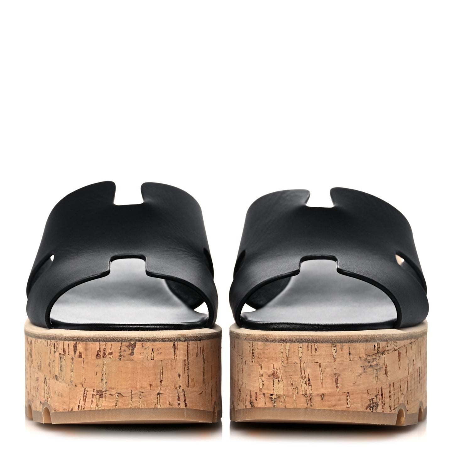 Calfskin Cork Eze 30 Sandals 39 Black