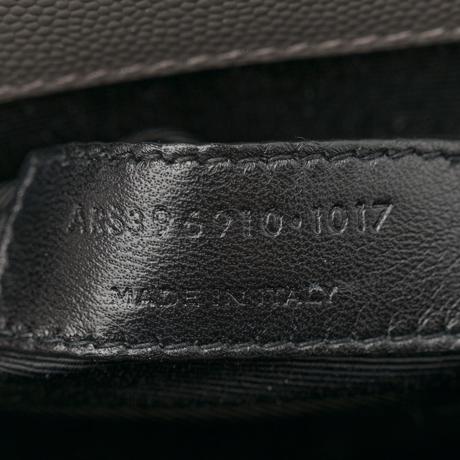 Saint Laurent Grain De Poudre Textured Mixed Matelasse Large Triquilt Monogram Satchel Earth 7 of 10