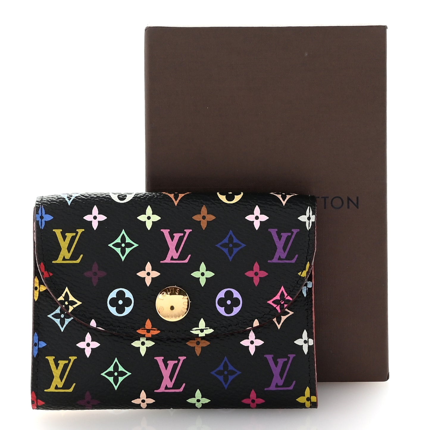 Monogram Multicolor Business Card Holder Black Grenade