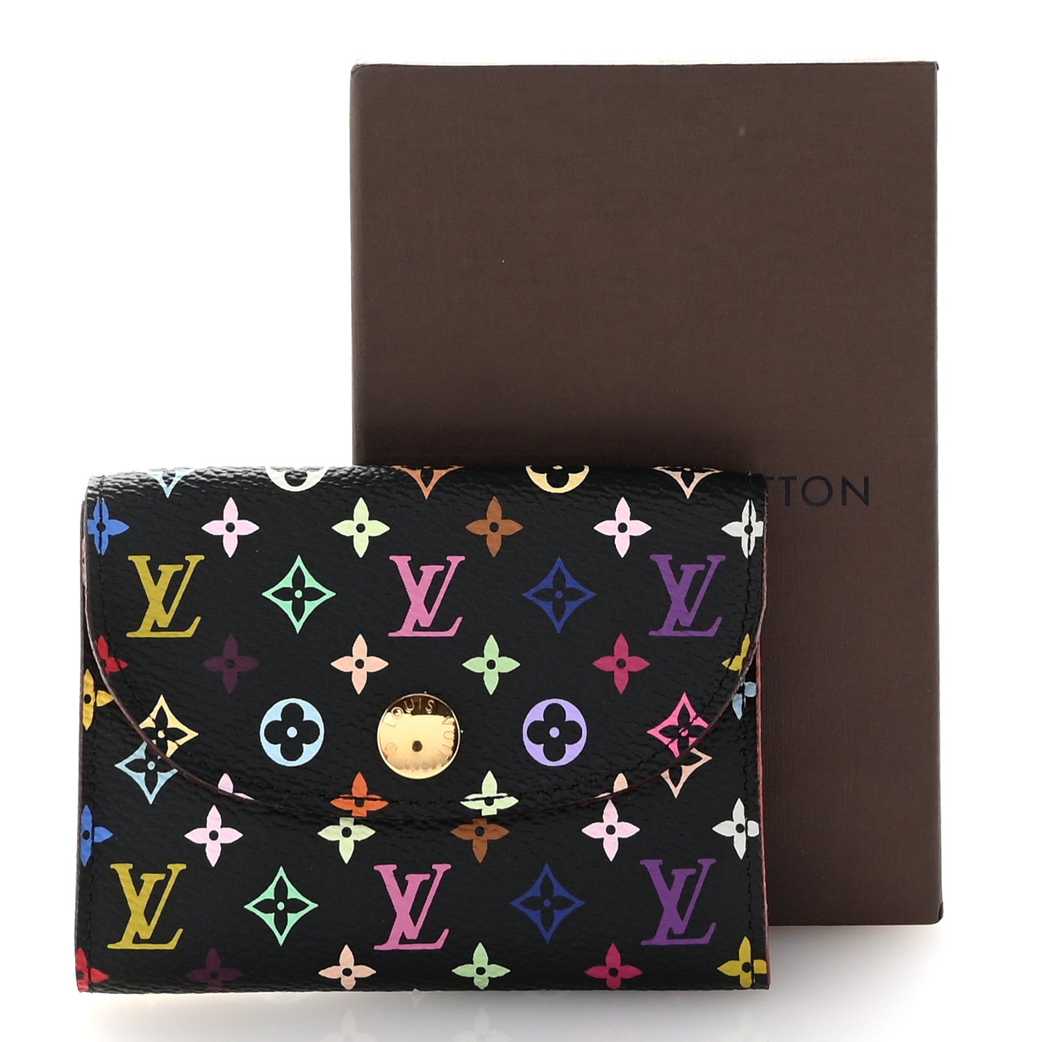 Louis Vuitton Monogram Multicolor Business Card Holder Black Grenade 7 of 7