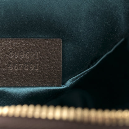 Gucci GG Supreme Monogram Textured Dollar Calfskin Web Small Ophidia Dome Shoulder Bag Beige Ebony New Acero 7 of 11