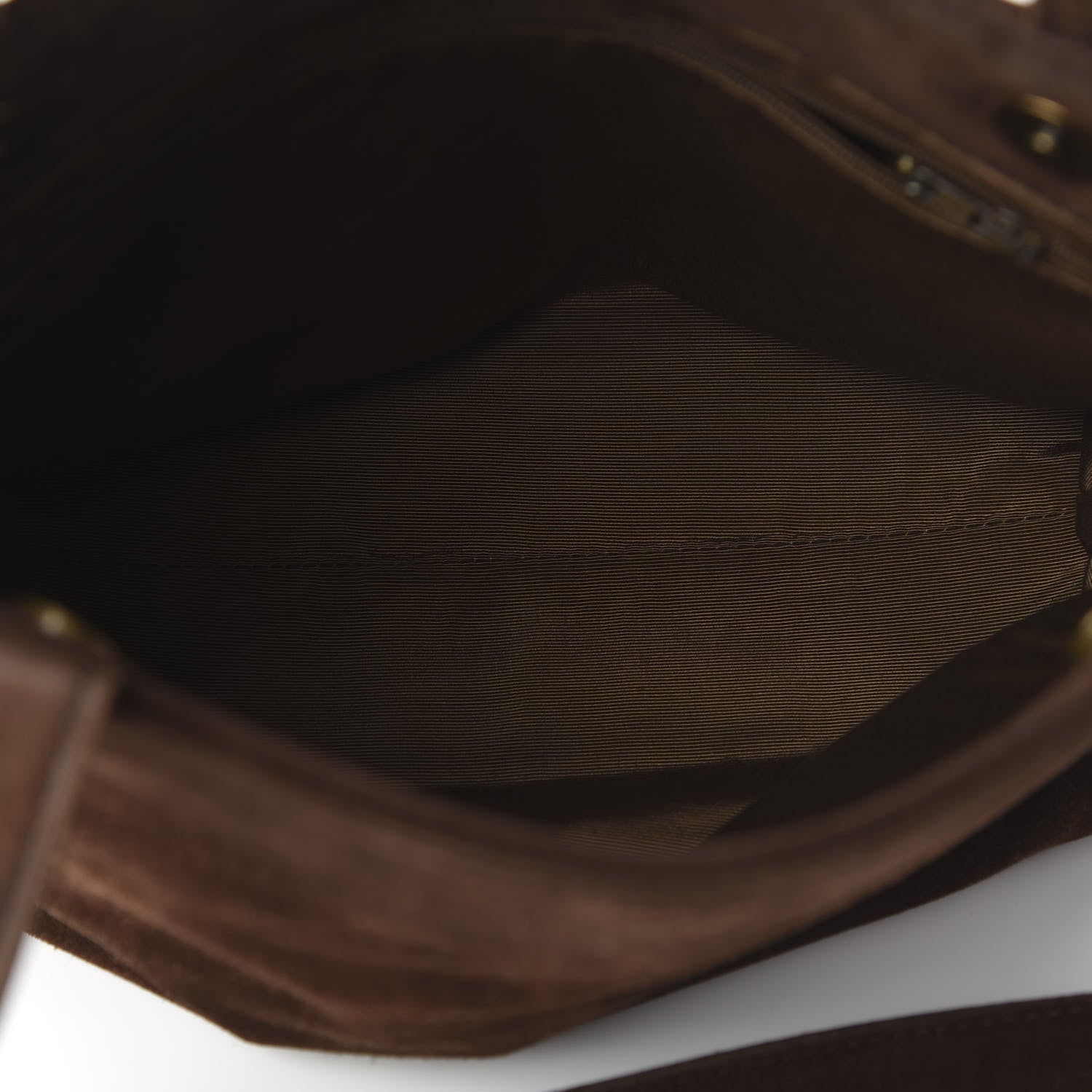 Chanel Suede CC Shoulder Bag Brown 5 of 14
