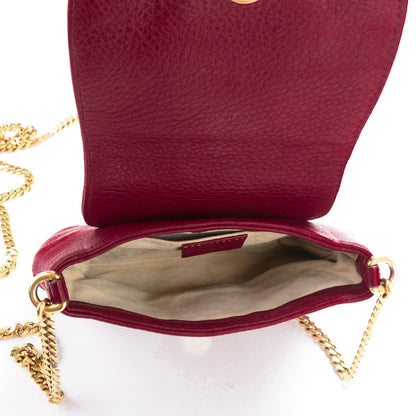 Gucci Cellarius Calfskin Small 1973 Chain Shoulder Bag Cherry Gloss 5 of 7