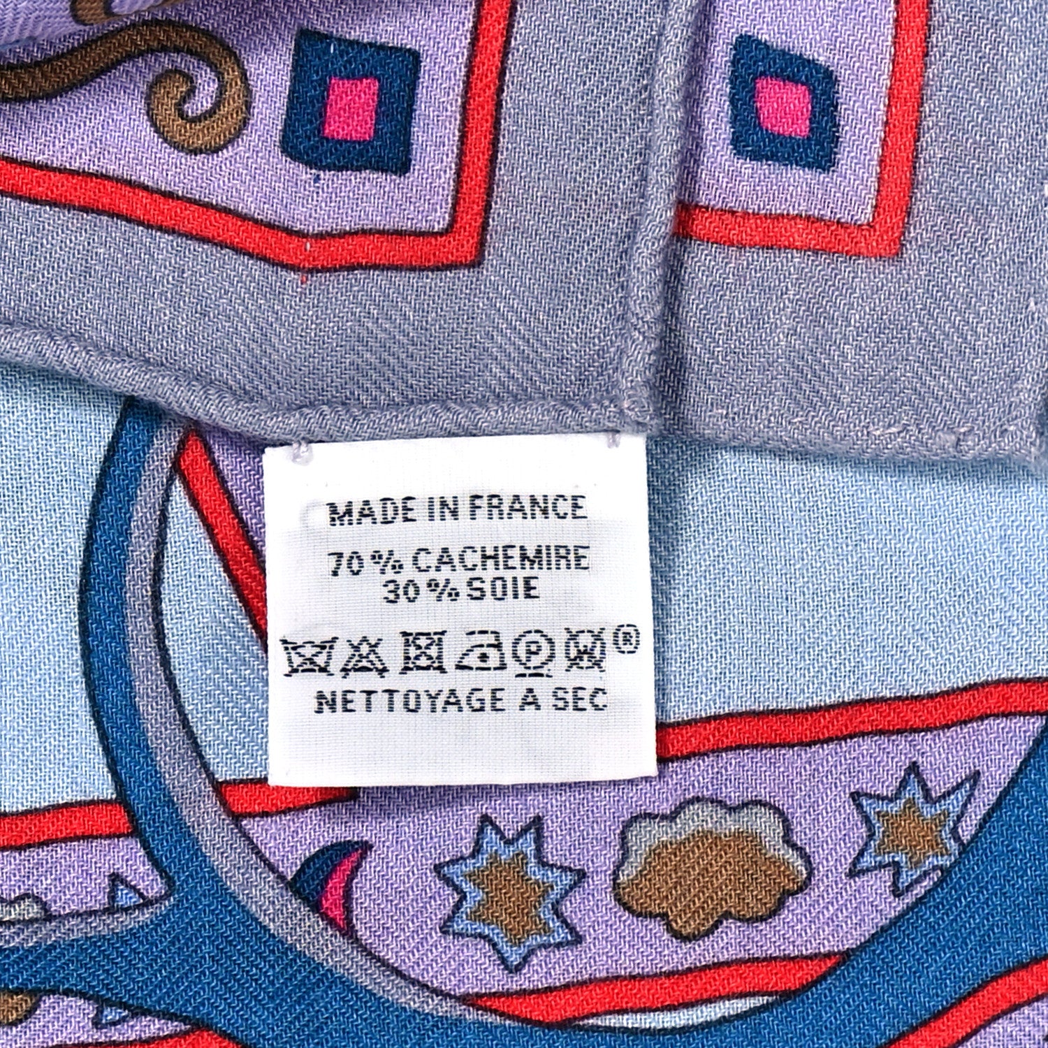Hermes Cashmere Silk Peuple Du Vent Shawl 140 3 of 6