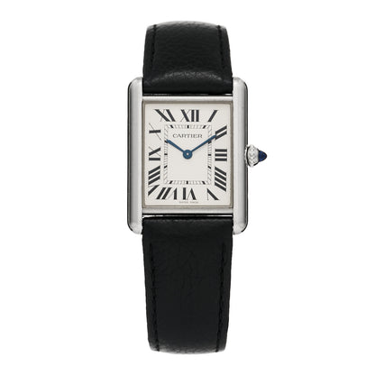 Cartier Stainless Steel Calfskin 25mm Must de Cartier Tank Quartz Watch 1 of 4