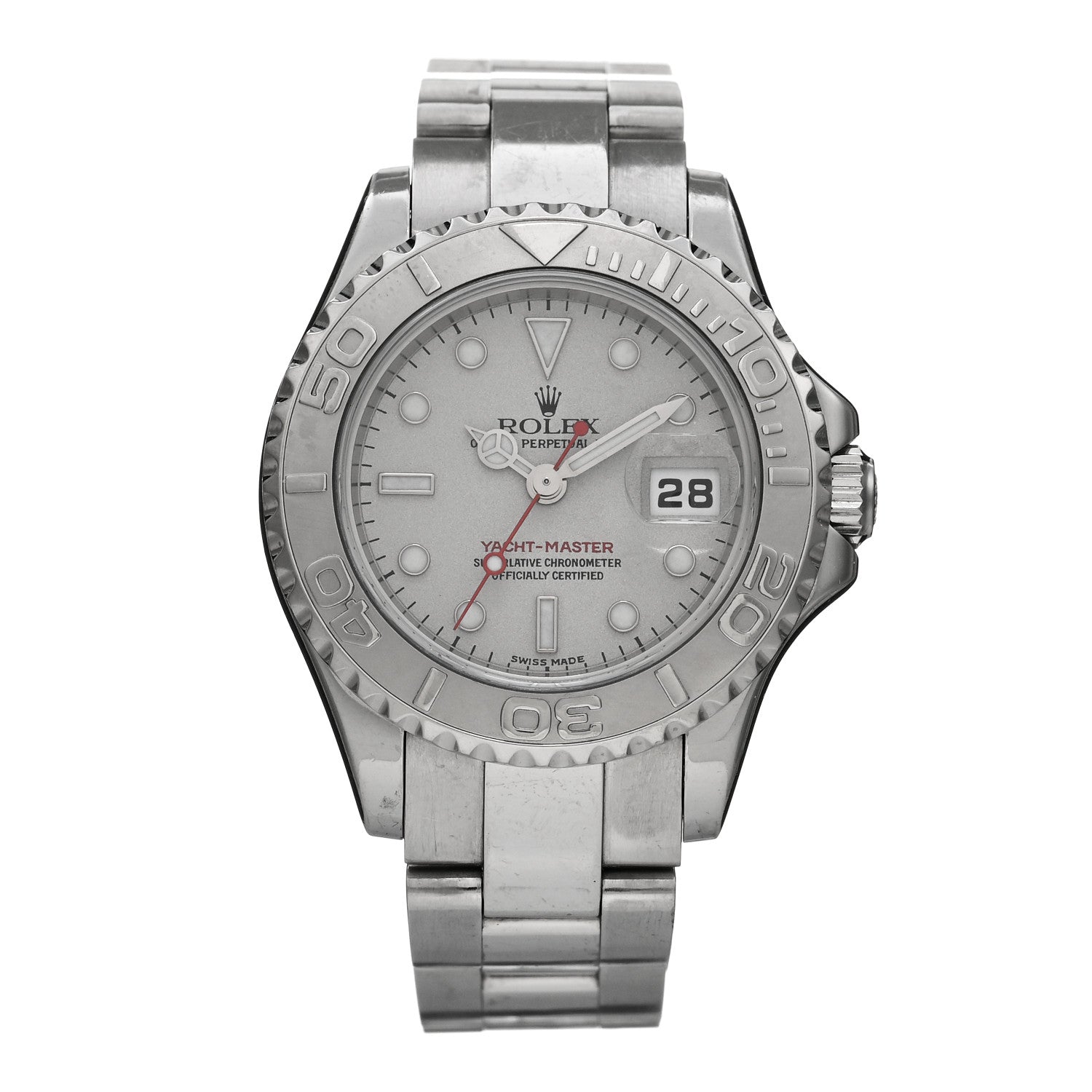 Rolex Stainless Steel Platinum 29mm Yacht-Master Watch Silver 169622 1 of 4