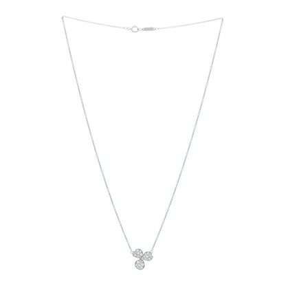 Tiffany Platinum Diamond Paper Flowers Pave Pendant Necklace 2 of 4