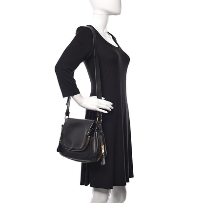 Tom Ford Grained Calfskin Medium Jennifer Crossbody Bag Black 2 of 18