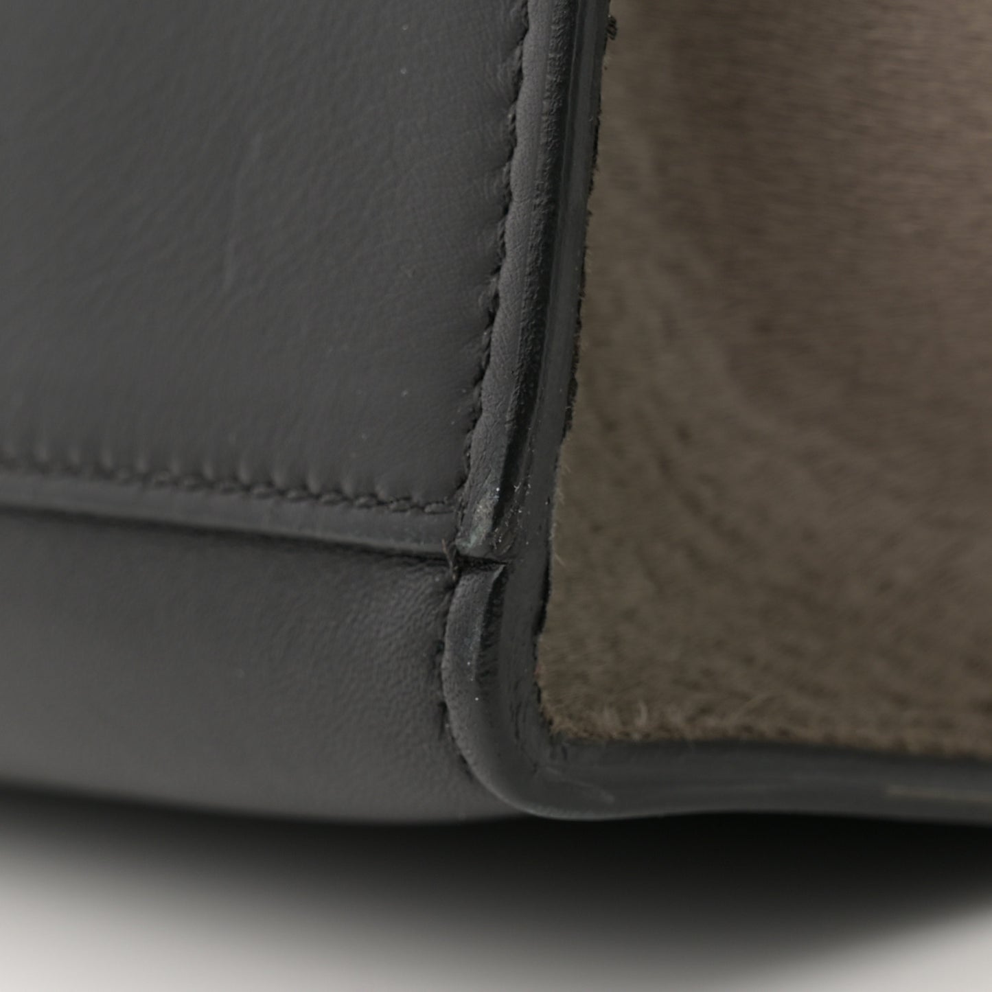 Pony Hair Smooth Calfskin Tri-Color Medium Trapeze Blue Taupe Black