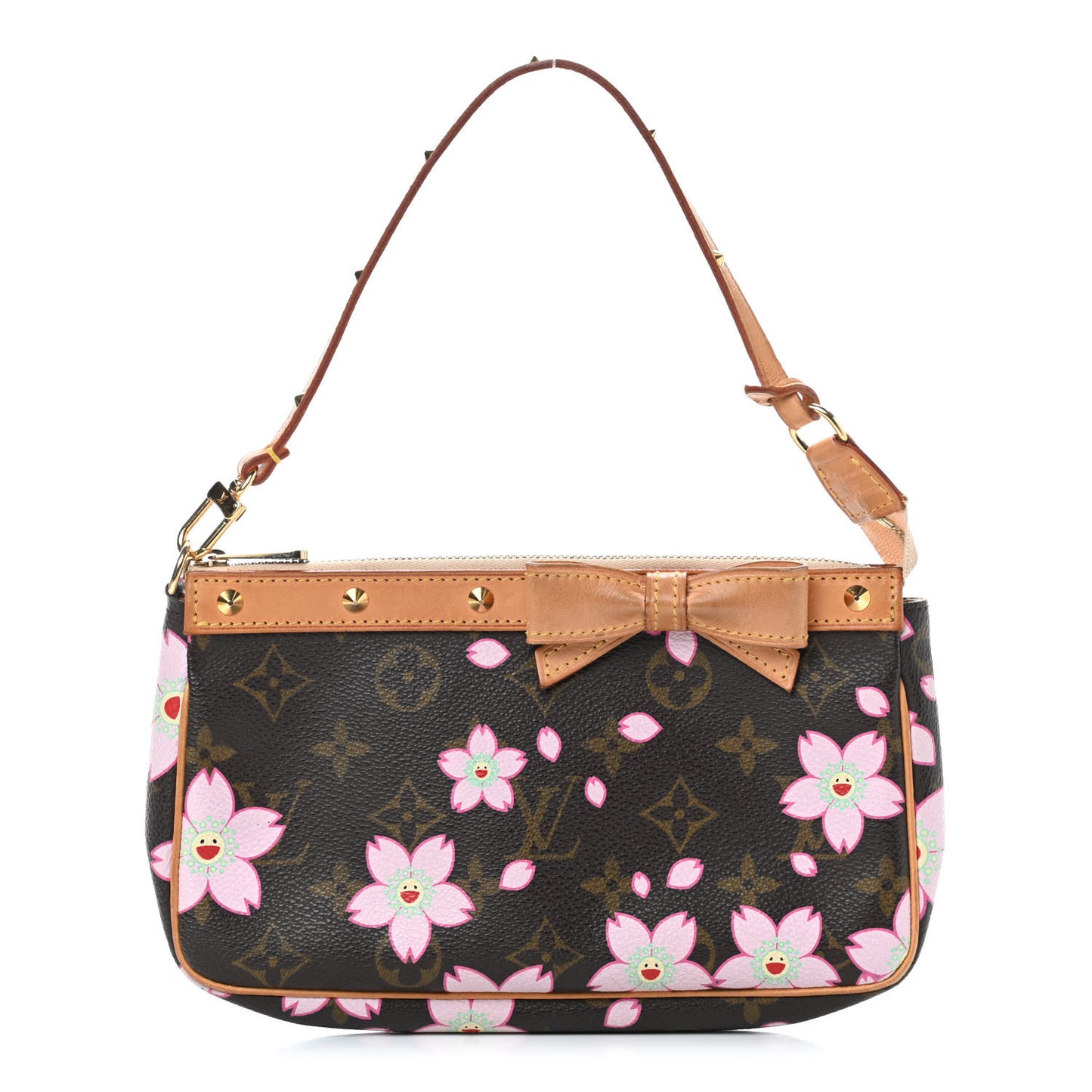 Monogram Cherry Blossom Pochette Accessories Brown