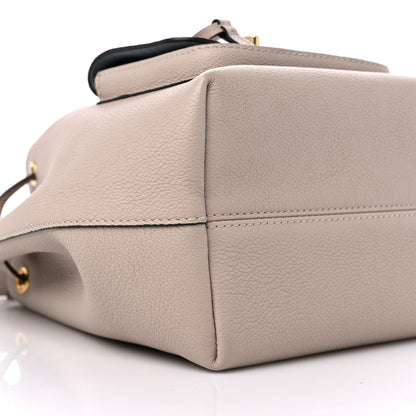 Louis Vuitton Calfskin Lockme Bucket MM Greige 7 of 8