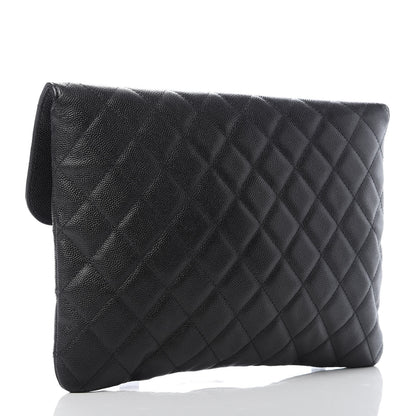Chanel Caviar Quilted Medium Golden Class Pouch Black 2 of 7