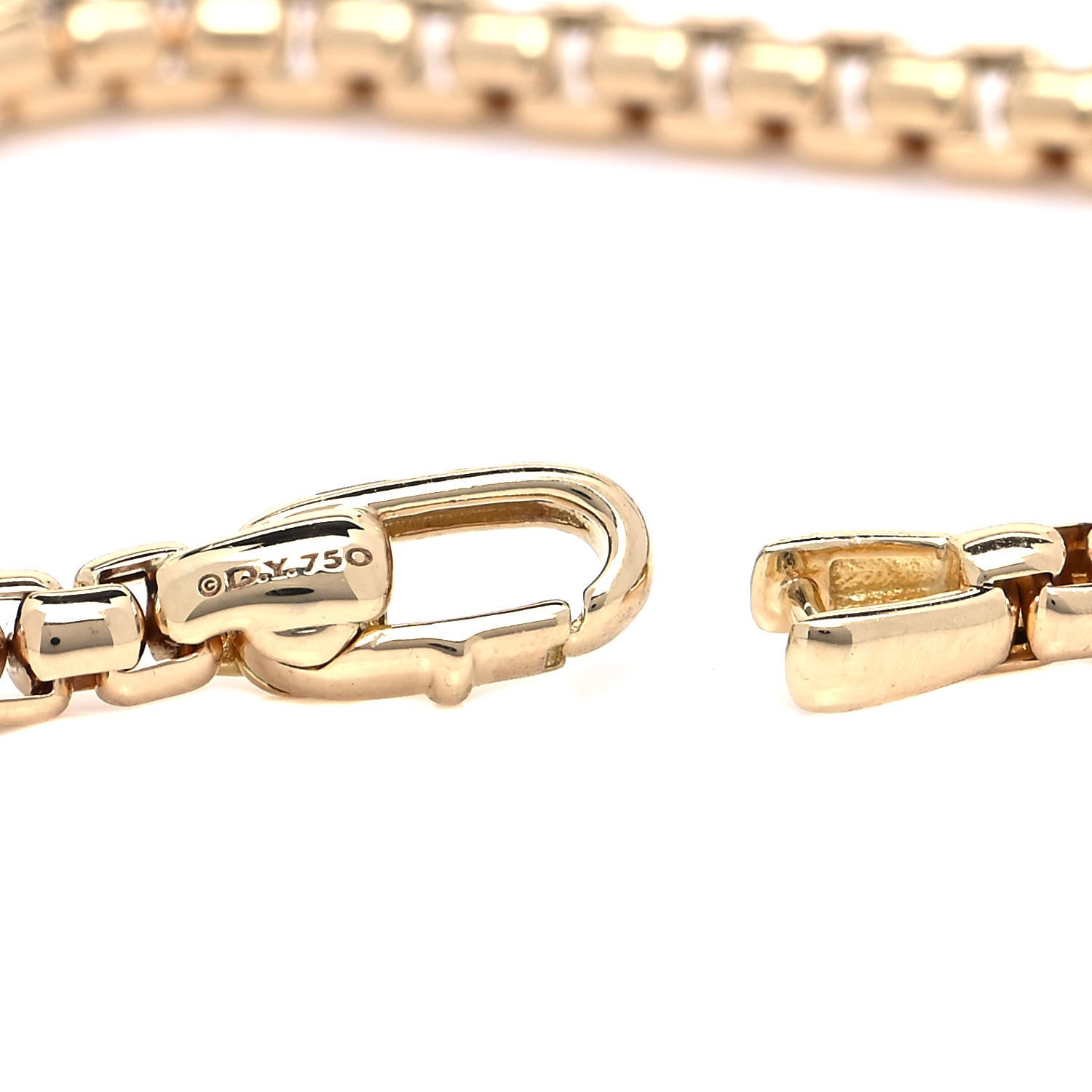 David Yurman 18K Yellow Gold 4mm Bel Aire Chain Bracelet 5 of 6