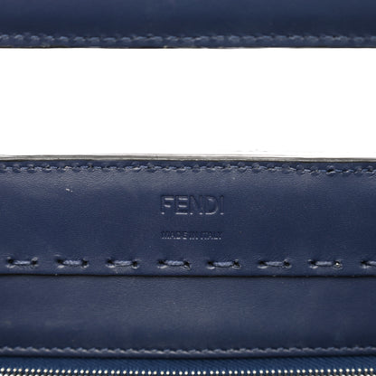 Fendi Vitello King Logo Embossed Shopping Tote Blueberry 7 of 11