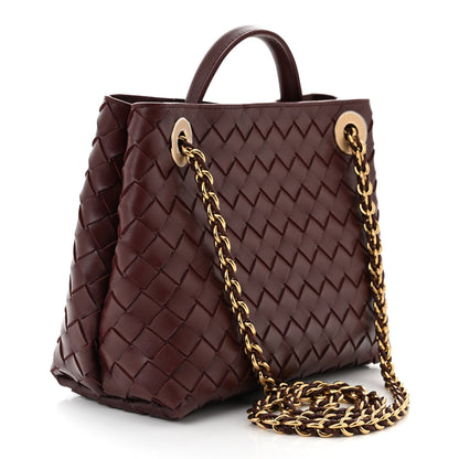 Bottega Veneta Nappa Intrecciato Small Andiamo With Chain Shoulder Bag Madder Brown 3 of 10