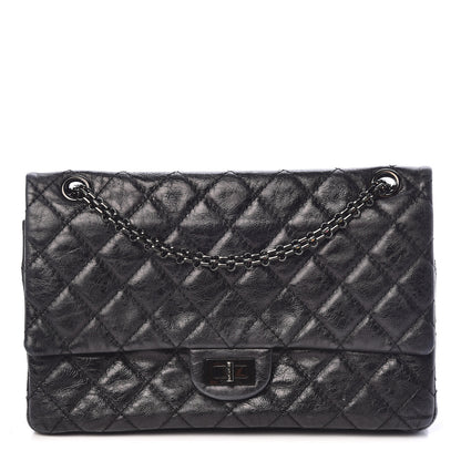 Chanel Metallic Aged Calfskin Quilted 2.55 Reissue 226 Flap So Black 1 of 10
