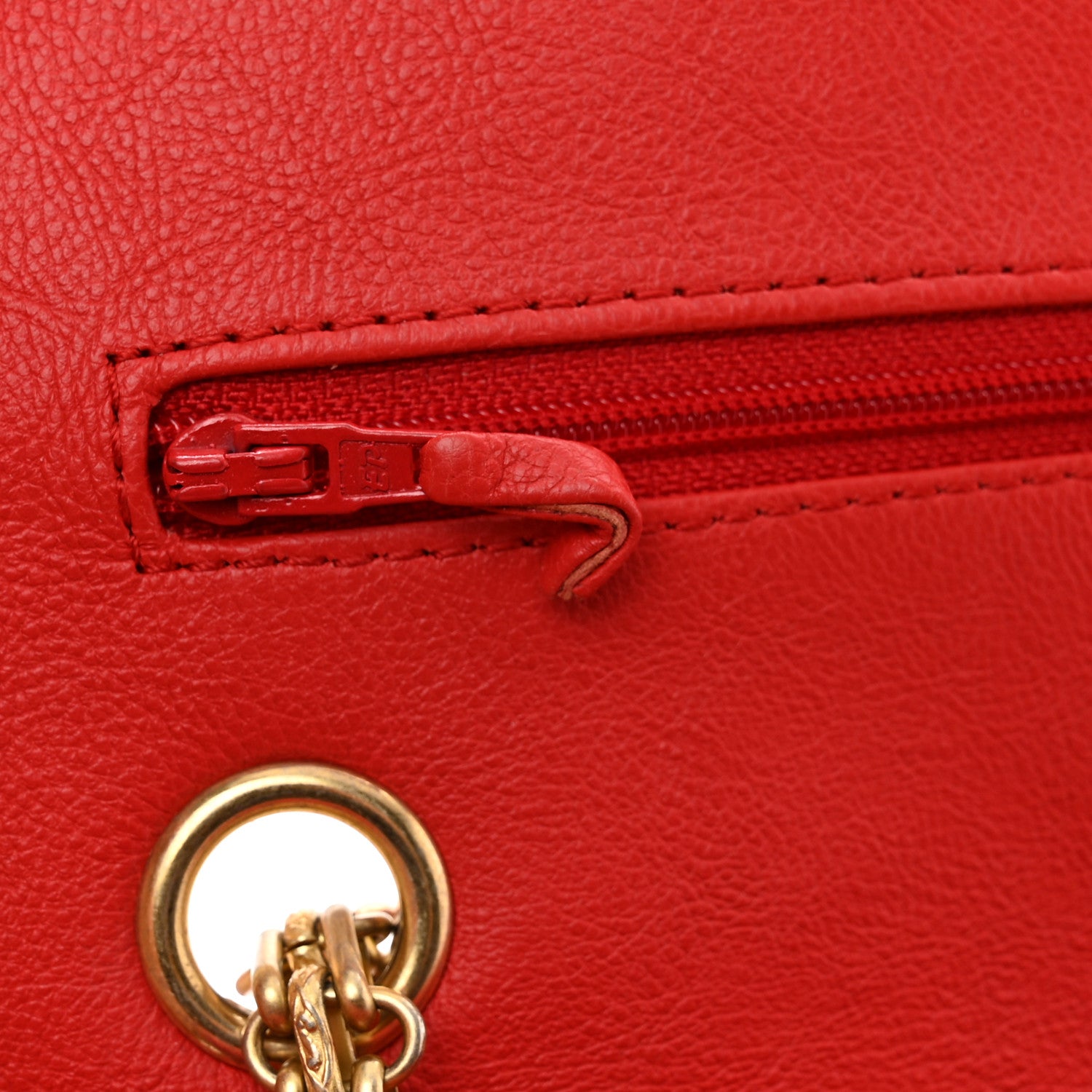 Chanel Calfskin Chevron Quilted 2.55 Reissue 225 Flap Red 9 of 15