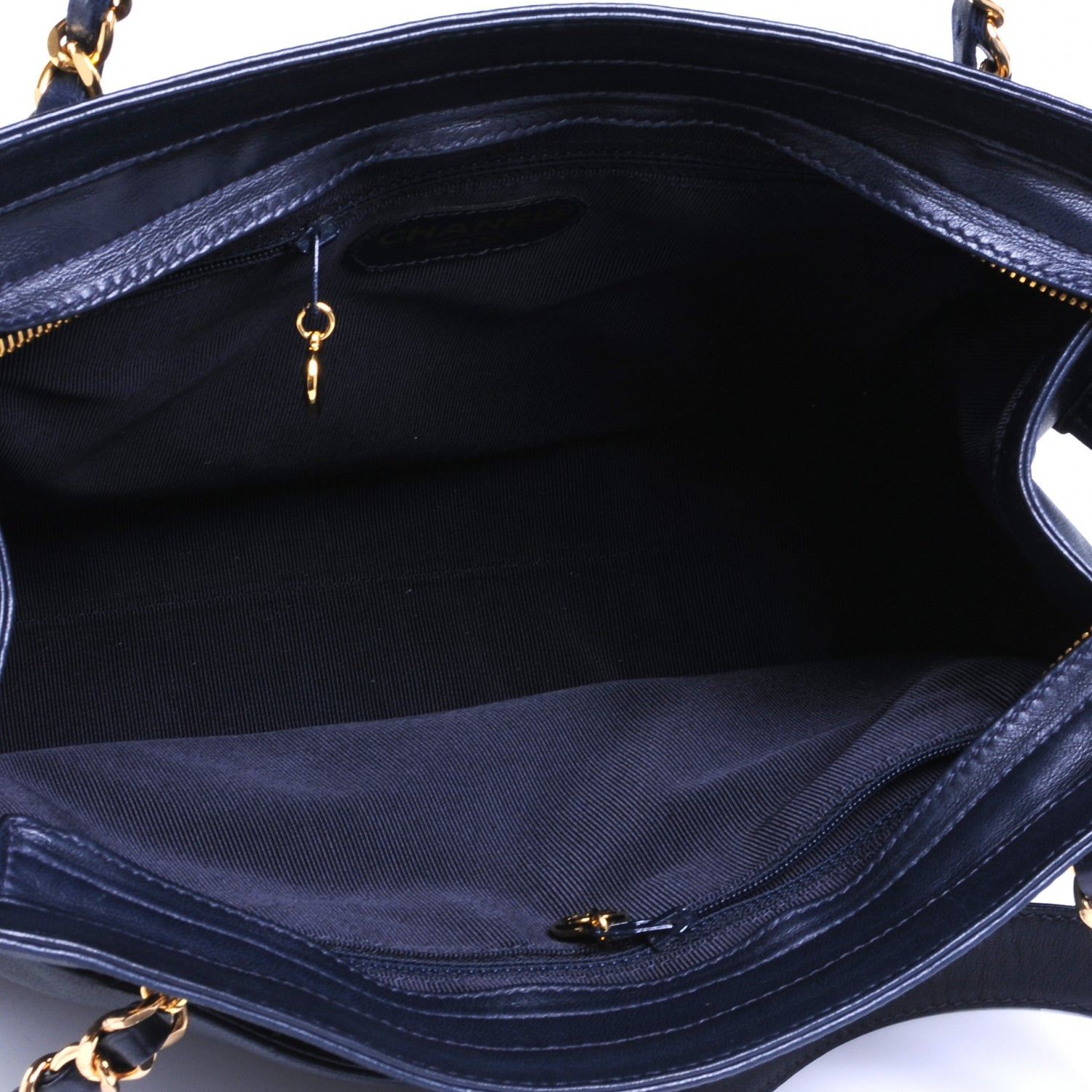 Chanel Lambskin CC Shoulder Bag Navy 6 of 7