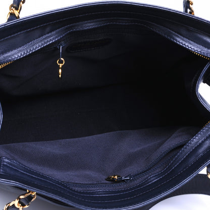 Chanel Lambskin CC Shoulder Bag Navy 6 of 7