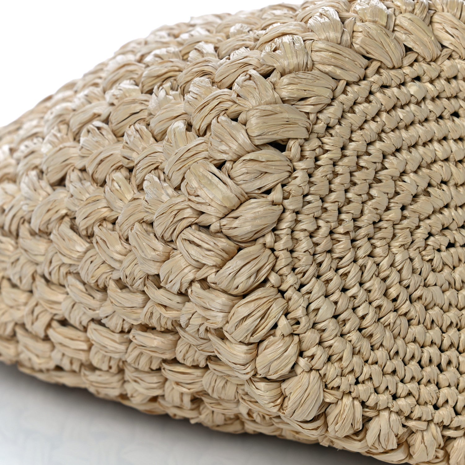 Prada Raffia City Calf Bucket Bag Naturale Cognac 7 of 8