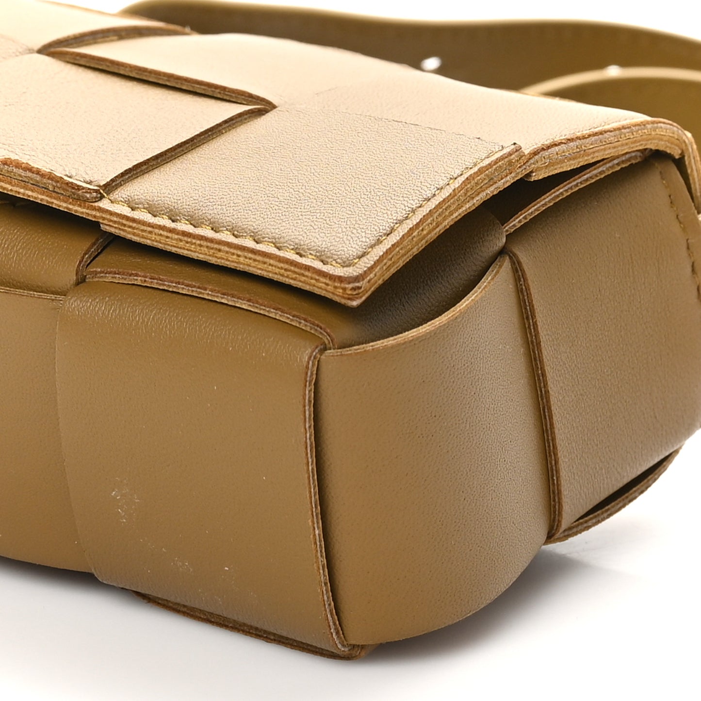 Lambskin Maxi Intrecciato Extra Mini Cassette Crossbody Bag Acorn