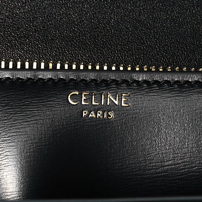 Celine Shiny Calfskin Triomphe Chain Bag Black 6 of 9
