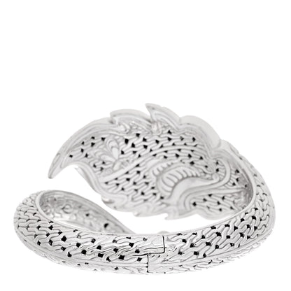John Hardy Sterling Silver 18K Yellow Gold Diamond Ayu Leaf Bracelet 2 of 3