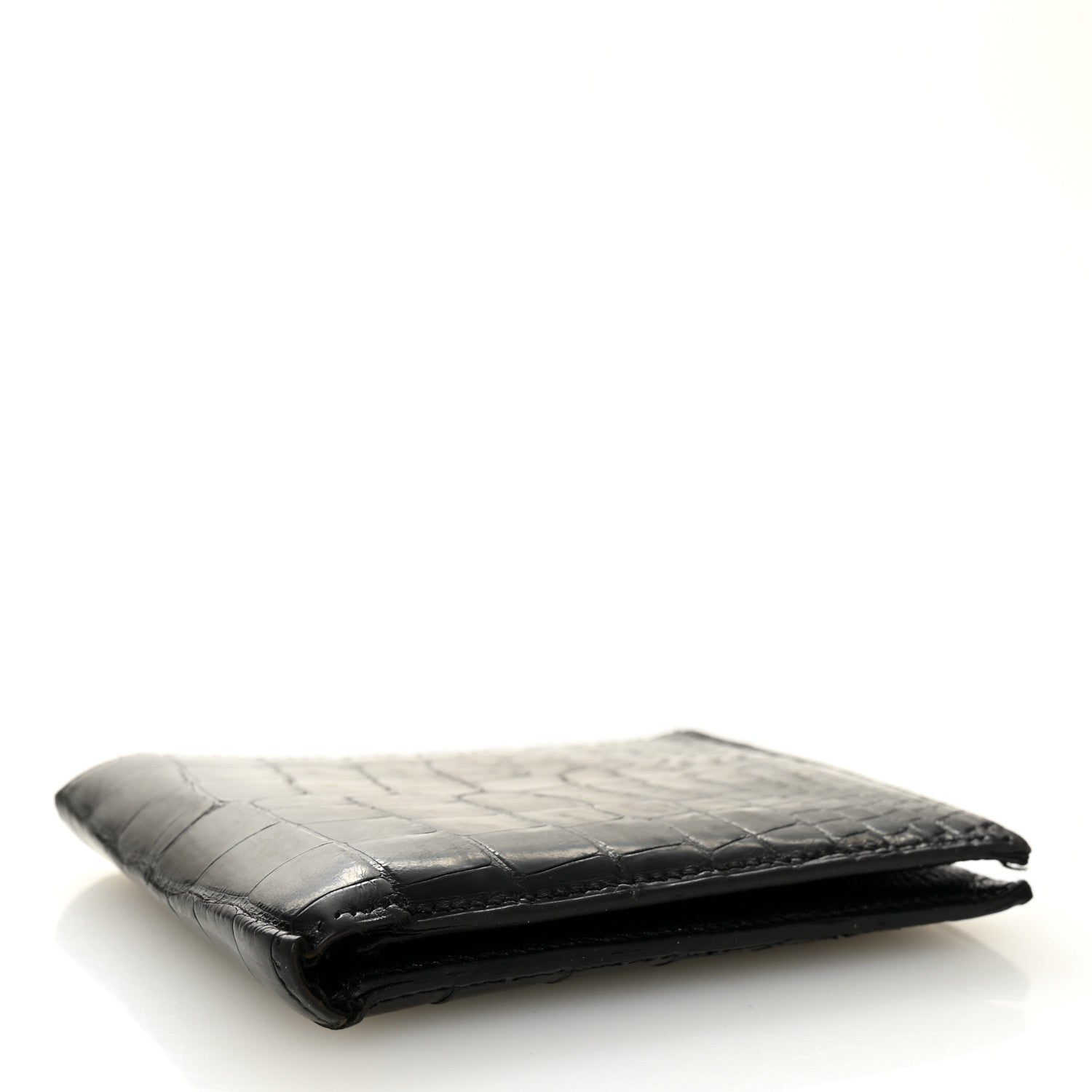 Hermes Matte Alligator MC2 Copernic Compact Wallet Black 4 of 7