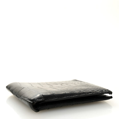 Hermes Matte Alligator MC2 Copernic Compact Wallet Black 4 of 7