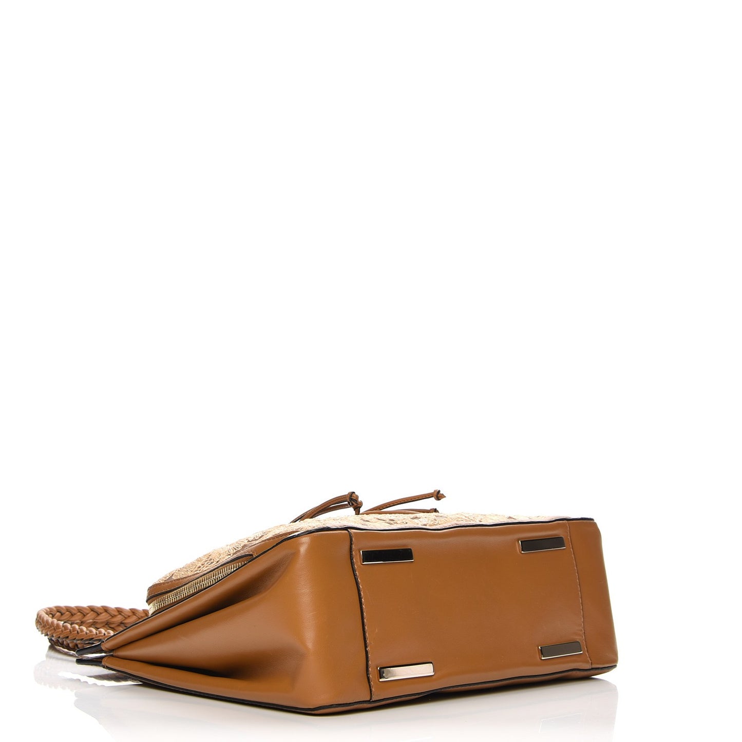 Vitello Lace Demetra Satchel Cognac