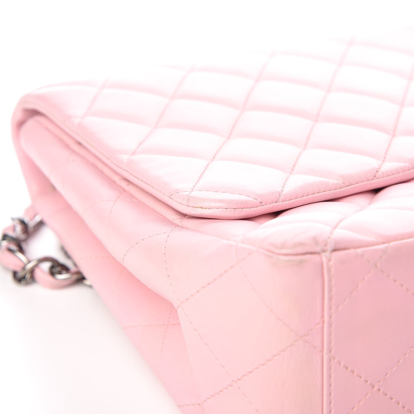 Lambskin Quilted Maxi Single Flap Pink
