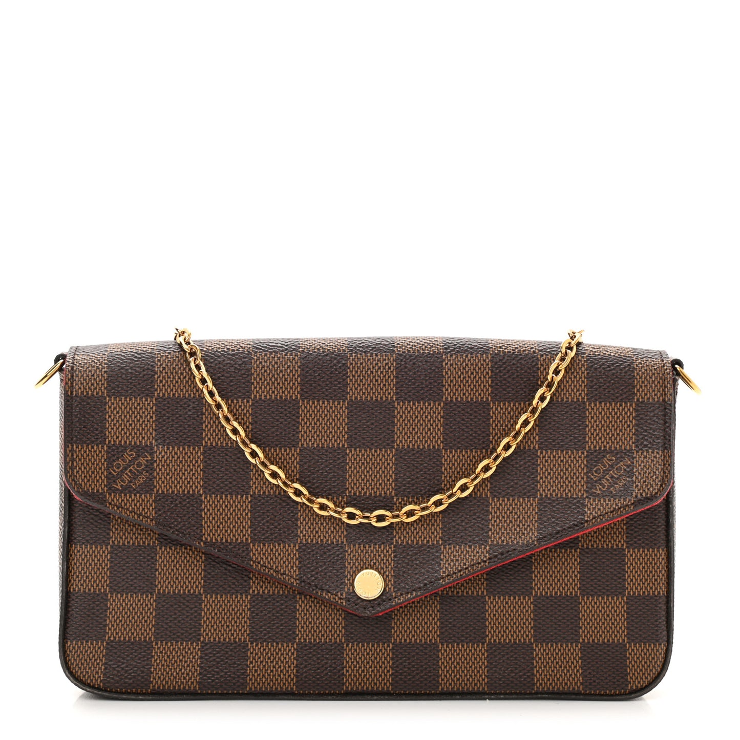 Damier Ebene Pochette Felicie Chain Wallet