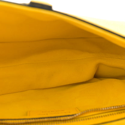 Christian Dior Grained Calfskin Saddle Bag With Strap Yellow 5 of 10