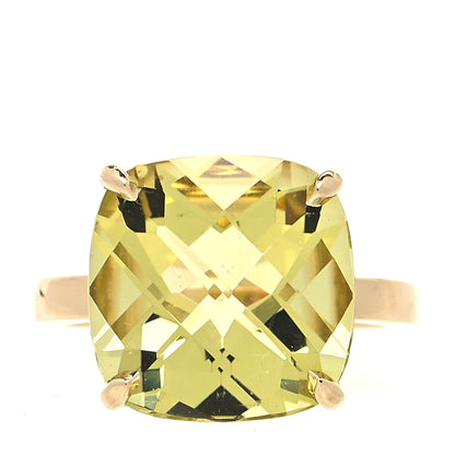 Tiffany 18K Yellow Gold Citrine Sparklers Cocktail Ring 54 7 1 of 5