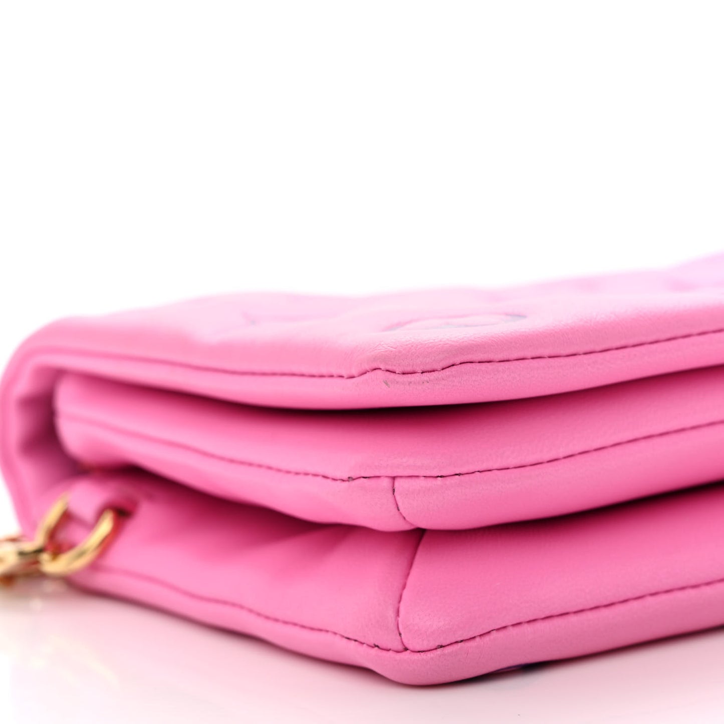 Lambskin Embossed Monogram Vuittamins Pochette Coussin Rose Violet