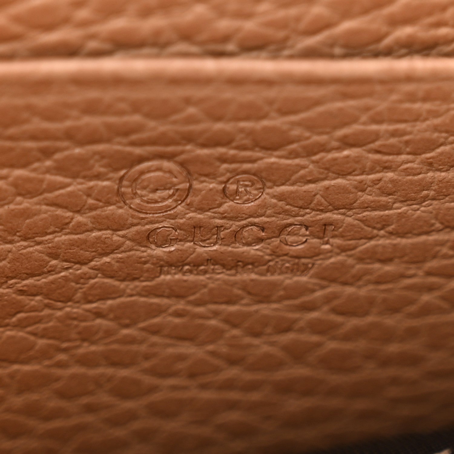 Gucci Dollar Calfskin Interlocking G Chain Wallet Camelia 6 of 10