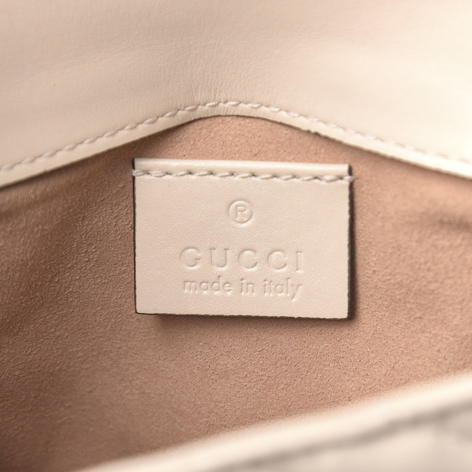 Gucci Calfskin Matelasse Super Mini GG Marmont Shoulder Bag White 6 of 11