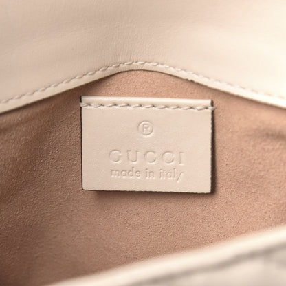 Gucci Calfskin Matelasse Super Mini GG Marmont Shoulder Bag White 6 of 11