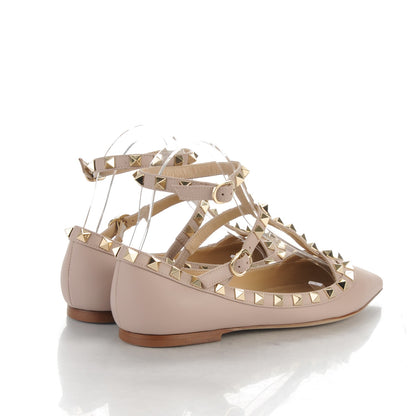 Valentino Garavani Nappa Rockstud Cage Ballerina Flats 36 Poudre 4 of 7
