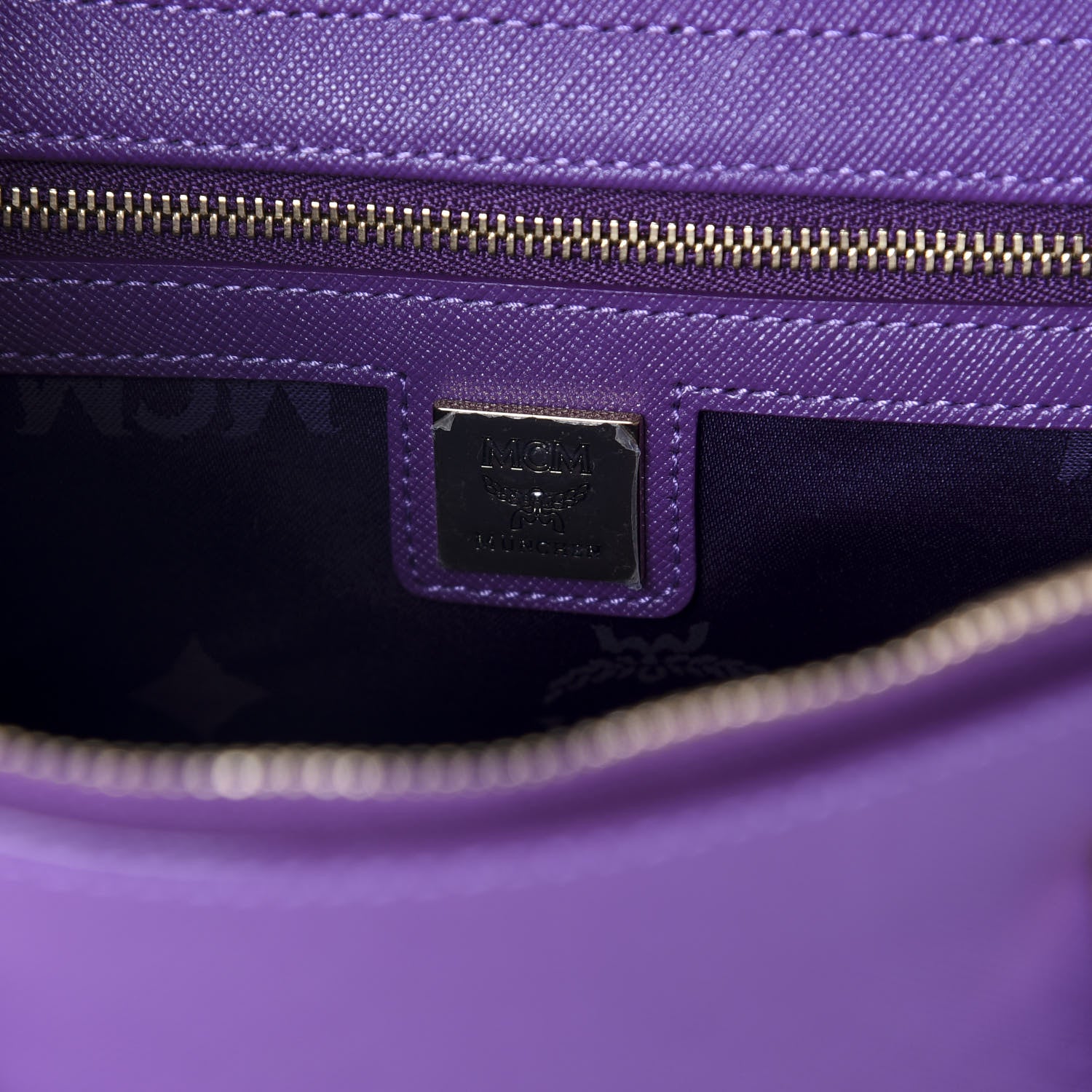 MCM Saffiano Nuovo Tote Purple 6 of 9