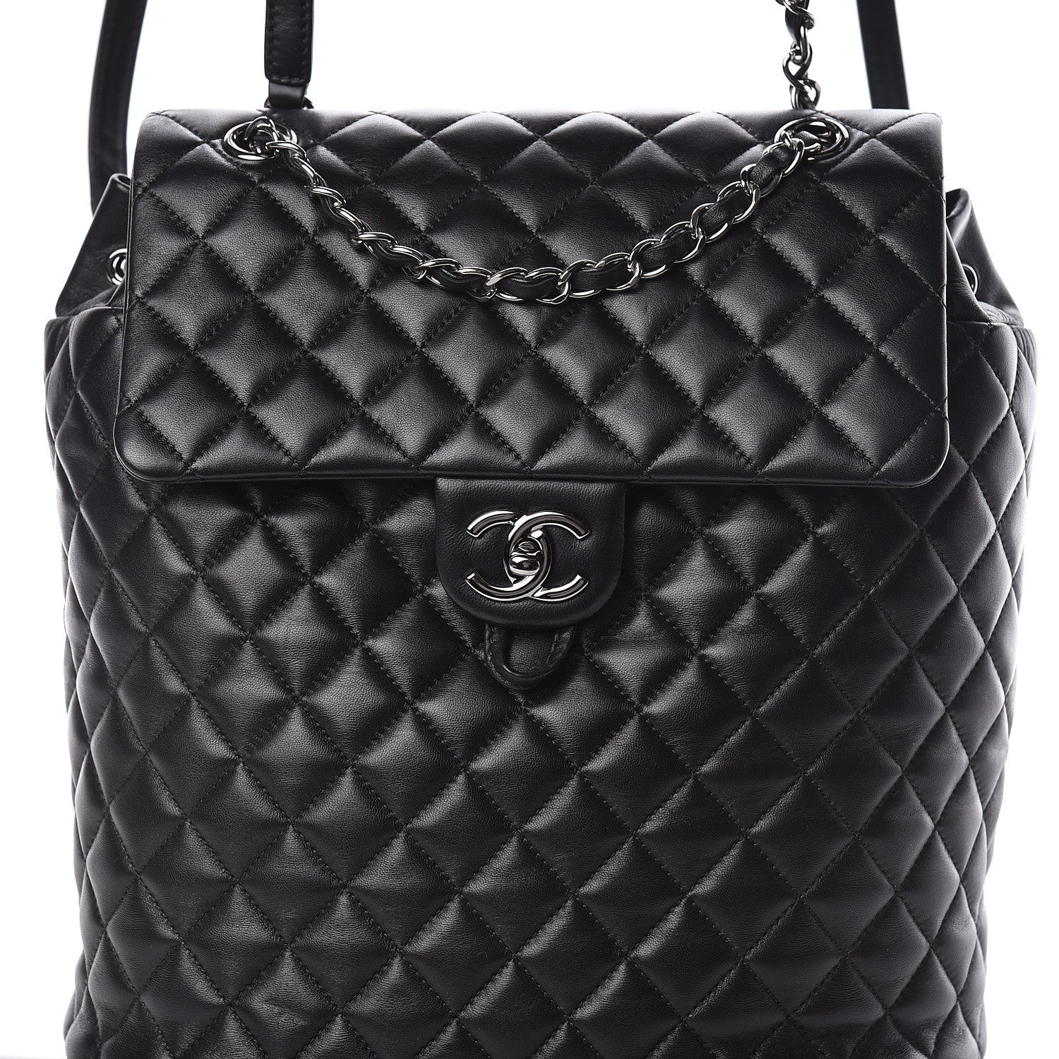 Chanel Lambskin Quilted Large Urban Spirit Backpack Black 8 of 10