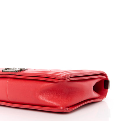 Chanel Calfskin Double Stitch New Medium Boy Flap Red 10 of 10