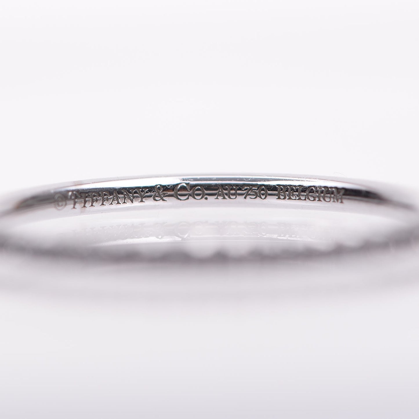 18K White Gold Diamond Metro Ring 54.5 7