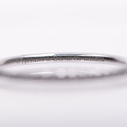 Tiffany 18K White Gold Diamond Metro Ring 54.5 7 3 of 4