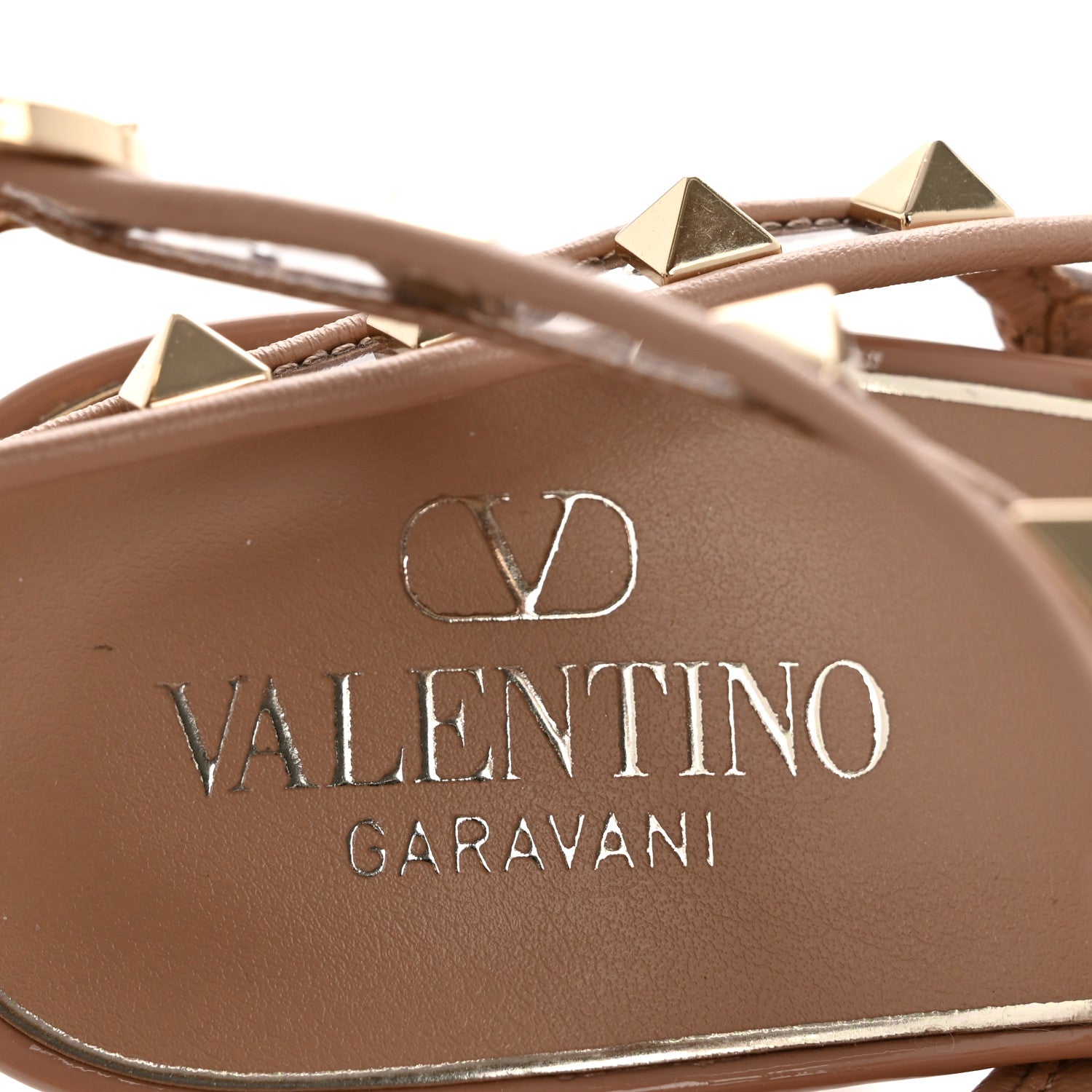 Valentino Garavani Patent PVC Rockstud Ankle Strap 100mm Pumps 37 Rose 8 of 10