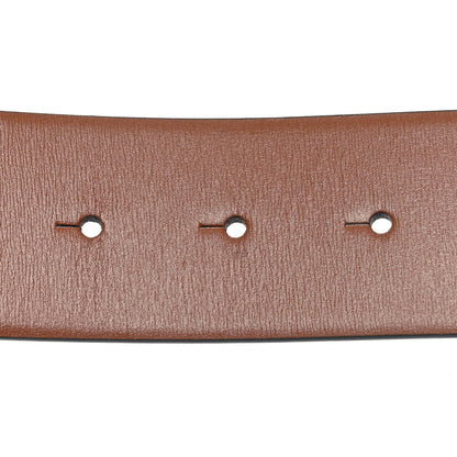 Valentino Garavani Glossy Calfskin VLogo Reversible 40mm Belt 80 32 Saddle Brown Black 5 of 5