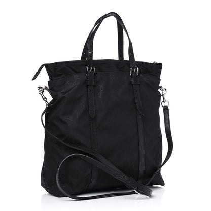 Gucci Nylon Monogram Medium Vertical Tote Black 2 of 5