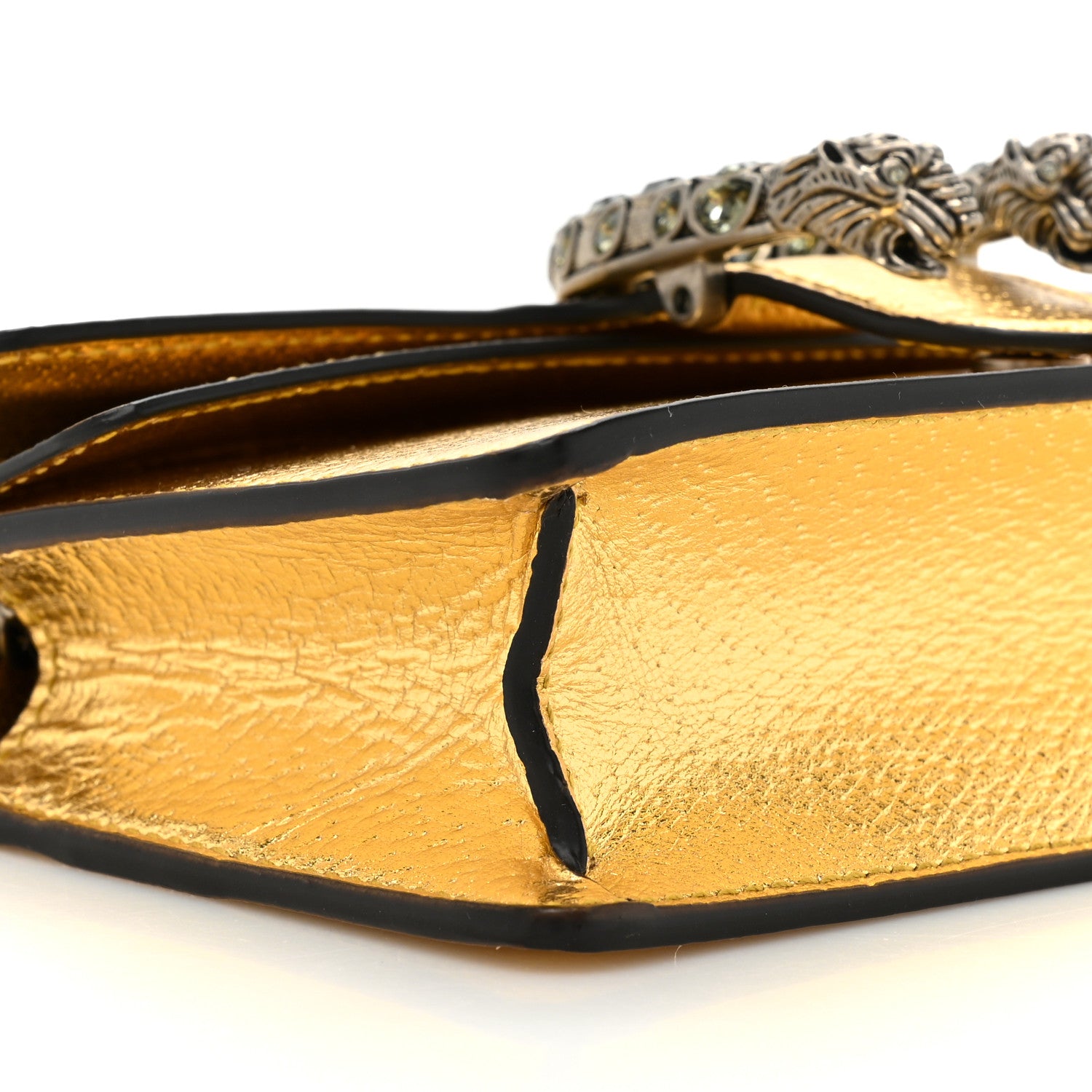 Gucci Metallic Calfskin Super Mini Dionysus Shoulder Bag Gold 9 of 12
